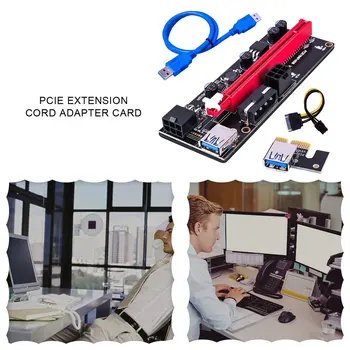 Cele mai noi VER009 USB 3.0 PCI-E Coloană VER 009S Express 1X, 4x, 8x, 16x Extender Coloană Calculator Cabluri & Conectori de 6 pini Cablu de Alimentare