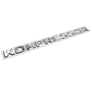 Chrome Plastic KOMPRESSOR Logo-ul Insigna Emblema 3D Autocolant pentru Mercedes-Benz CLK SLK ML GL O B C E S Class CL55 SLK200 C180 CLC200