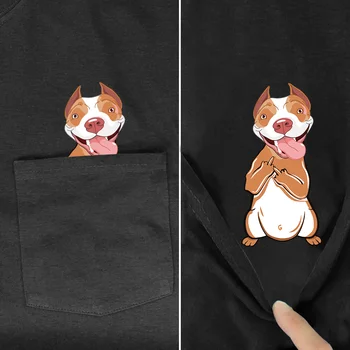 CLOOCL Amuzant Tricou Brand de Moda de Vară Buzunar Negru Bulldog francez Imprimate T-shirt Hip Hop Topuri de Bumbac Tees