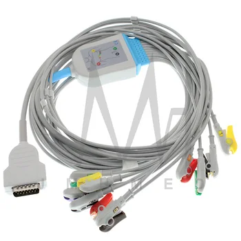 Compatibil cu GE Marquette Monitor EKG,Hellige MicroSmart,MAC500/1100,MAC1200,10 ECG prin Cablu,10KΩ Defibrila Rezistor.