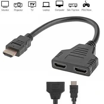 Compatibil HDMI Cablu Splitter Cablu HD 1080P Video Switcher Pentru PS3 1 Port de Intrare TV, PC, Laptop 2 PS4 DVD Ieșire HDTV Adapter