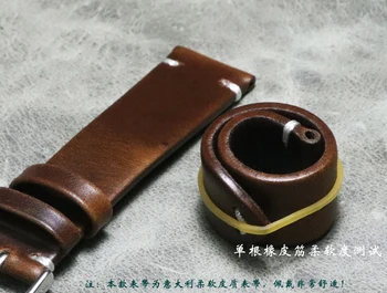 Confortabil ultra-subțire Watchbands 18 19 20 21 22 mm Manual Ulei de ceară din Piele Ceas Accesorii Curele Decolorate Curea de piele de Vacă