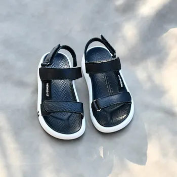 Copii sandale din piele 2021 noua vara plaja pantofi casual fund moale baby pantofi respirabil valul pantofi pantofi impermeabil