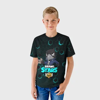 Copii T-shirt 3D Crow (Brawl Stele)
