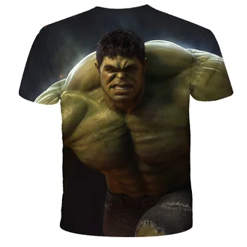 Copil, băiat și fată haine de desene animate Marvel super-erou Hulk print T-shirt bumbac vara toddler top T-shirt fata si haine de fata