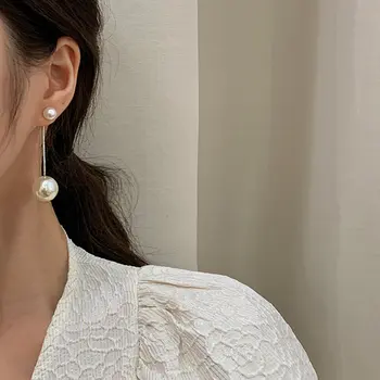 Coreea de Personalitate Exagerate imitație pearl Agățat Legăna Moda Cercei Stud Elegant, rafinat Preveni Alergie Cercei