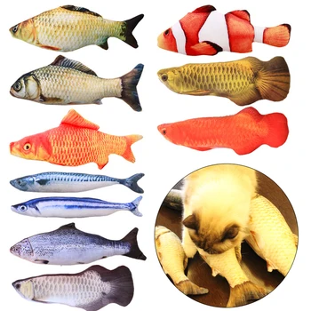 Creatoare De Moda Formă De Pește Animale De Companie Jucărie În Formă De Pește Musca Rezistent Catnip Jucarie Pisica Pet Mesteca Jucărie Animale De Companie Interacțiune Formare Consumabile