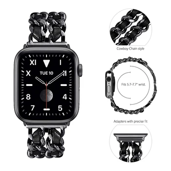 Curea din Otel inoxidabil pentru apple watch band 6 5 4 3 40 mm 44 mm 42mm 38mm Femei bijuterii iwatch trupa cartier brățară Watchband