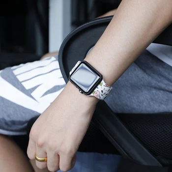 Curea din silicon pentru apple watch band 40mm 44mm iWatch trupa 38mm 42mm Sport Tipărite bratara curea Apple watch seria 5 4 3 6 se
