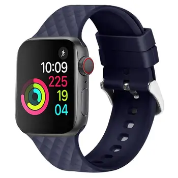 Curea din silicon pentru Apple watch band 44mm 40mm iwatch trupa 38mm 42mm Rombic model de bratara curea apple watch serie se 6 5 4 3