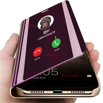 De lux din Piele PU View Flip Cover telefon Pentru Samsung Galaxy A51 A71 Smart Mirror Telefon Caz Pentru O 51 71 Sta Coque Capa Fundas