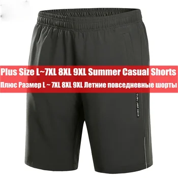 De vară pentru bărbați plus dimensiune 7XL 8XL 9XL pantaloni scurți de plajă Respirabil de sex Masculin Casual rapid-uscare joggeri Culturism bărbați pantaloni Scurți pantaloni