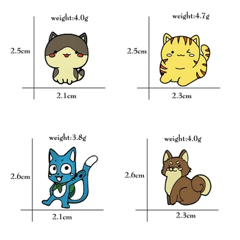 Desene animate Anime Pisoi Broșe Personalizat Amuzant Pisica Câine Animal de Email Pin Tricou Sac de Ace de Rever Drăguț Insigne Bijuterii Cadouri pentru Prieteni