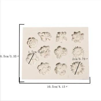 Desene animate de Flori si Frunze de Silicon Fondant Săpun 3D Tort Mucegai Prajitura cu Jeleu Bomboane de Ciocolată Decorare Instrument de Copt Matrite