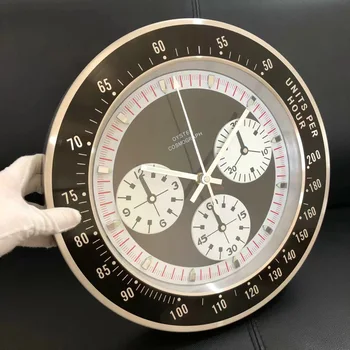 Design De Lux, Ceasuri De Perete Ceas De Metal De Artă Mari De Metal Ieftin Ceas De Perete Din Oțel Inoxidabil Calendar Luminos Ceas