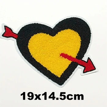 Design mare de broderie mare dragoste inima de desene animate de animale patch-uri pentru haine-3245