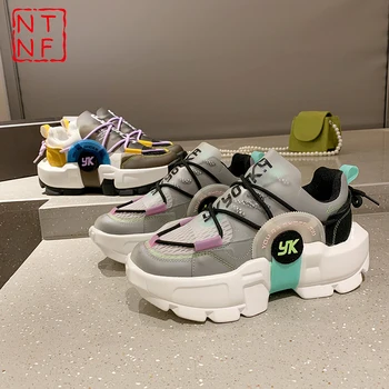 Designer Adidasi Femei Indesata Pantofi 2021 Moda Respirabil Doamnelor Vulcanizat Pantofi Casual Platforma Adidasi Femei Zapato Mujer