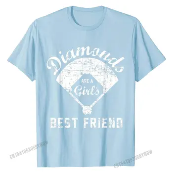 Diamantele sunt cel Mai bun Prieten Fete Tricou, Softball Mama Cadou Barbati New Sosire Normal Topuri & Tricouri Bumbac Tricouri Imprimate
