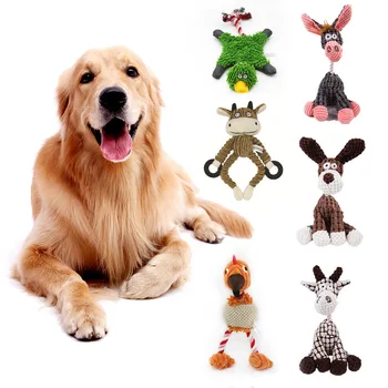 Distracție Pentru Animale De Companie De Catifea Jucărie Măgar În Formă De Jucărie De Ros Pentru Câini Puppy Squeaker Scartaie De Pluș Os De Molar De Jucărie Animale De Companie Câine De Formare Consumabile