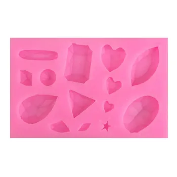 DIY Mini gem forma de diamant zahăr cotitură tort de ciocolata instrument de bomboane mucegai silicon decorare tort accesorii rasina matrite