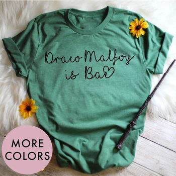 Draco Reacredință Este Bae Amuzant Tumblr Drăguț Scrisoarea Imprimate tricou Barbati Femei Fete Maneca Scurta Verde Topuri Grunge Estetice Îmbrăcăminte
