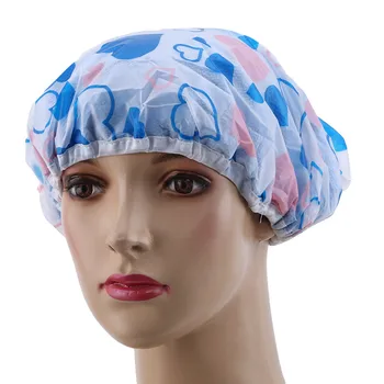 Drăguț Imprimare Elastic Capace De Duș Gros Femei Impermeabil Capac De Duș Pentru Femei Fată Pălărie De Păr Cadă Spa, Duș Capace De Înaltă Calitate