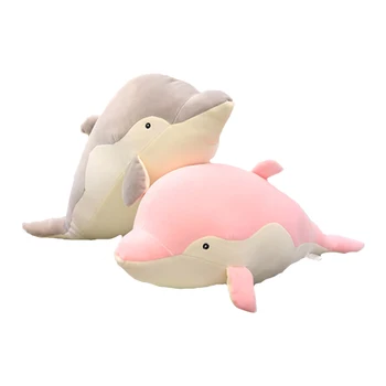 Drăguț Moale Delfin Jucării de Pluș Umplute de Animale de Mare pui de Somn Perna Creative Jucărie pentru Copii Perna de Spate Cadou de Crăciun pentru Fete în Cameră Decor