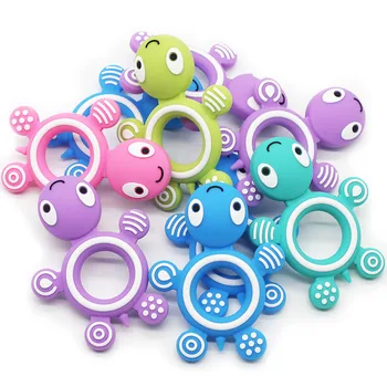 Drăguță idee-1 BUC Animale Copil Silicon jucării Teether Desene animate broasca Testoasa Copil Dentitie Produs Jucarii Accesorii Pentru Suzeta Lanțuri BPA Free