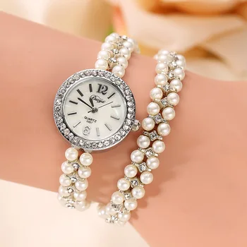 Duoya doamnelor ceas bratara perla serie viziona diverse cap de ceas rafinat ceas perla doamnelor ceas