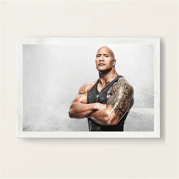 Dwayne The Rock Johnson Antrenament De Culturism De Fitness Musculare Arta Tablou De Epocă Panza Poster De Perete Decor Acasă