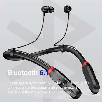 EARDECO 80 de Ore de Redare Bluetooth Casti Bass Wireless Căști cu fixare pe gât 5.1 Căști cu Microfon Sport Muzica Cască Stereo