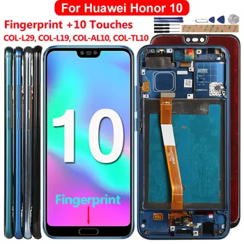 Ecran LCD Pentru Huawei Honor 10 Display Cu Amprenta Atinge 10 Inlocuire LCD Pentru Onoarea 10 COL-L29 L19 AL10 TL10 5.84 inch