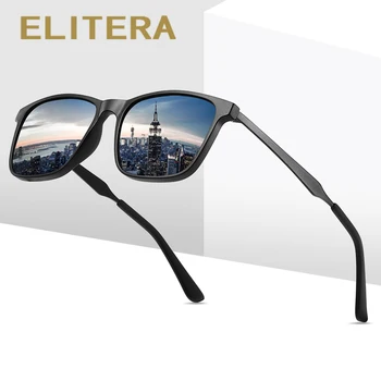 ELITERA Bărbați Sunglasse Lentile Polarizate Brand Design Clasic, Cadru Pătrat ochelari de Soare Ochelari de Acoperire