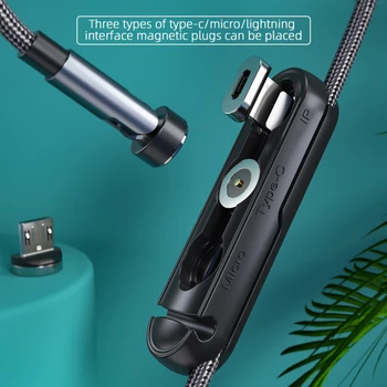 Essager Magnetic Cablu Plug Caz Pentru iPhone Micro USB de Tip C de Stocare Portabile Cutia Magnet Adaptor Conector Silicon