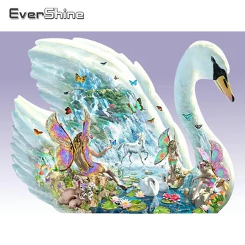 EverShine Diamant Pictura Animal Cruciulițe Diamant Mozaic Swan Imagine De Pietre Broderie Plină Piața Handmade Cadou
