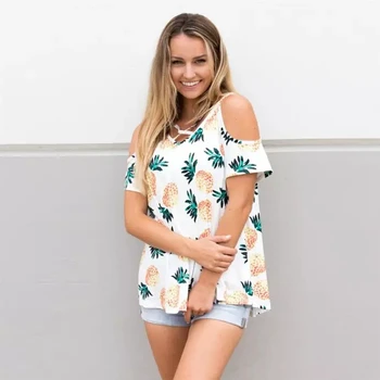 Femei Bluza de Moda Off-umăr florale de Vara Casual Bluza Blusas Mujer De Moda 2021 Maneci Scurte-Tunica Îmbrăcăminte Blusa
