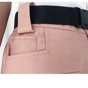 Femei Pantaloni Scurți Noi Buzunar Eșarfe Pantaloni Scurți De Marfă Coreean Talie Mare Mini-Pantaloni Scurți, Cu Buzunar Catarama Curea Casual Doamnelor Pantaloni Scurți Pantaloni