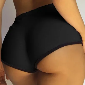 Femei Vara Pantaloni Scurti 2021 Contrast Obligatoriu Side Split Talie Elastic Mozaic Casual Plaja Micro-Pantaloni Scurți Corpul Pantaloni Scurți