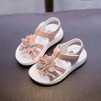 Fete Sandale 2020 Noi de Vara fetite Flower Princess Sandale de Moda pentru Copii Fund Moale Baby Beach Sandale Casual