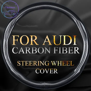 Fibra de Carbon volan capac Universal Pentru Audi A4 A6 A3 A5 A7 A8 Q2L T3 Q5L Q7 TT RS Anti-alunecare a se Potrivi Toate Sezon