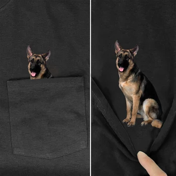 Funny T-Shirt Buzunar Moda Drăguț Corgi Imprimate T-shirt pentru Bărbați pentru Femei Tricouri Hip Hop Topuri Câine de Companie Bumbac Tees