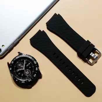 Galaxy Watch 3 45mm Banda Curea Neagra pentru Samsung Gear S3 Frontier & Classic / Galaxy Watch 46mm Trupa 22mm Curea Accesorii