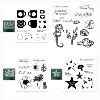 Germană de Metal de Tăiere Moare și timbre DIY Scrapbooking Carte de Hârtie Stencil Carduri Manual Album Timbru Mor Foi 2021