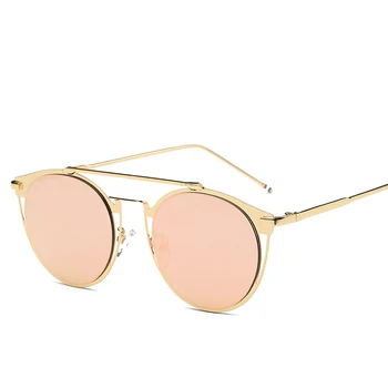 GLAUSA Roz vintage Oglindă Femei Pisica Ochi ochelari de Soare Brand doamnelor Designer de ochelari de Soare pentru femei Oculos Feminino