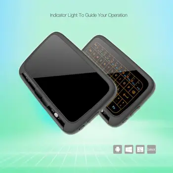 H18+ Wireless Air Mouse Mini Tastatură Ecran Complet Tactil De 2.4 GHz Baterie Reîncărcabilă Tastatura Touchpad-Ul Cu Funcția De Iluminare Din Spate