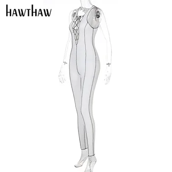 Hawthaw Femei De Vară Gol Afară De Mozaic Bodycon Rochie Fără Mâneci Salopeta Sexy General Costum 2021 Haine De Sex Feminin Streetwear