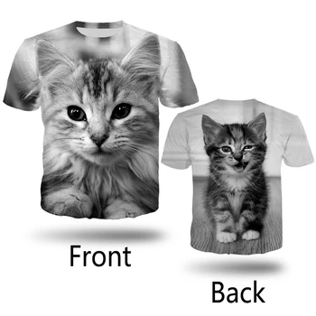 HX de Vară Nou Design Amuzant Animal Cat T-shirt pentru Bărbați/Femei de Moda 3d de Imprimare Tricou Cool Cat Streetwear Tricou Hip Hop Topuri HX652