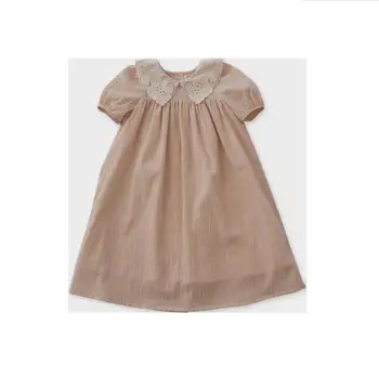 Ins copii print rochie de printesa de fetita volane rochie de primavara-vara noi maneci scurte din dantela patchwork rochie haine pentru copii wz84