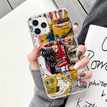 Jean-Michel Basquiat Transparent Telefon Mobil Caz Pentru IPhone 12 11 Pro Max Xs X Xr 7 8 6 6 Plus 5 5s Se 2020 Capac transparent