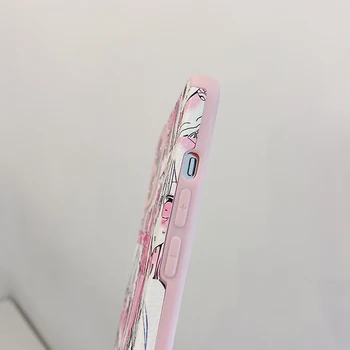 Kawaii drăguț anime fată roz moale Caz Pentru Xiaomi MI 8 9 10 11 lite acoperire pentru Redmi 9T Note7 Note8Pro Note9T k20 k30 k40 Pro